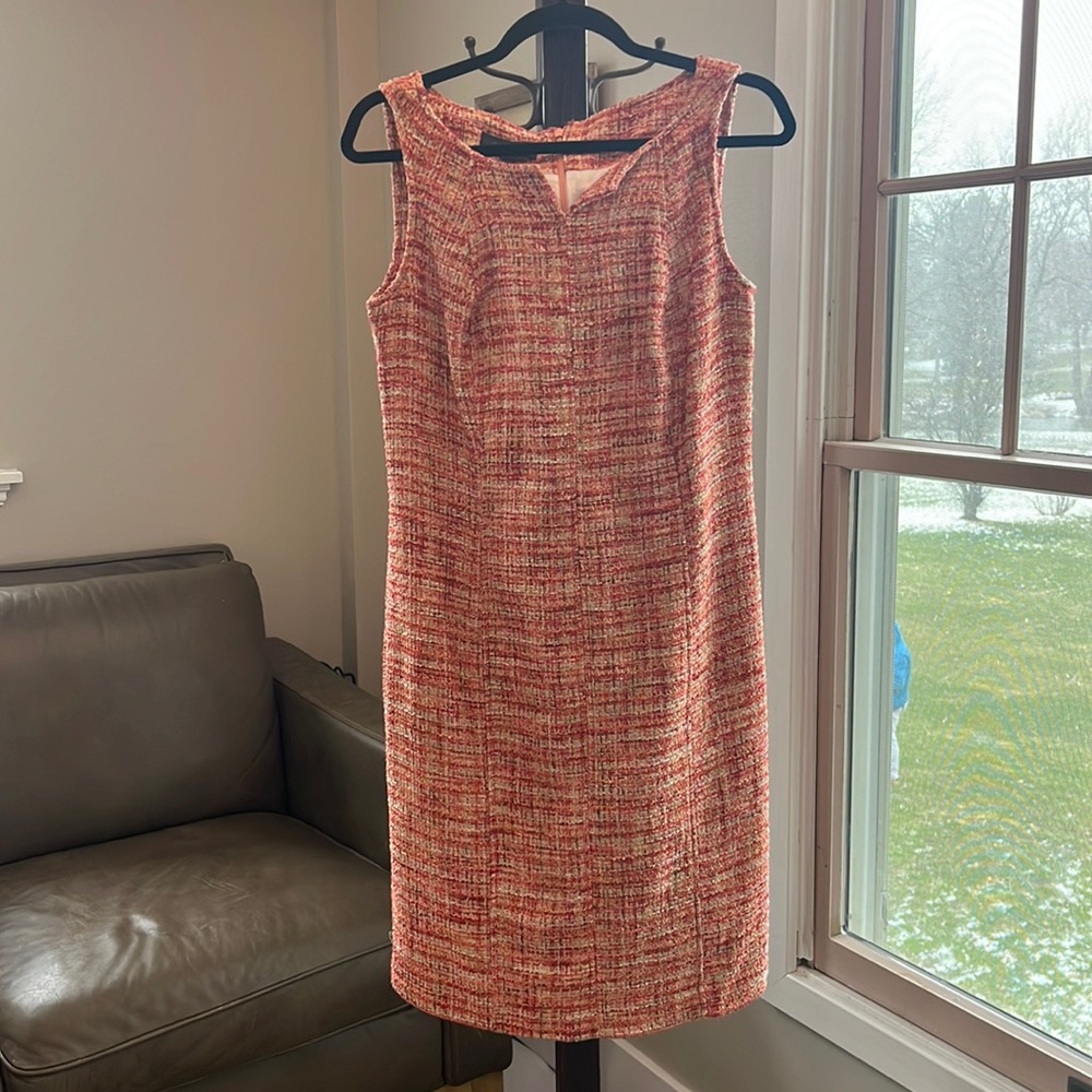 Tweed pencil dress, size 12p.